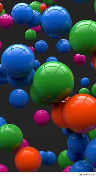 Floating balls black background red 2 - computer art free wallpaper