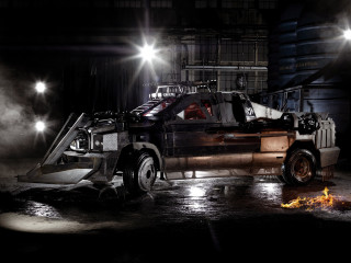 Truck fire dark room lights - david lachapelle free wallpaper