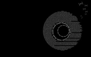 Circle words black white photo - war free wallpaper