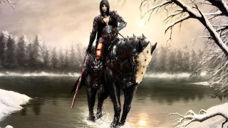Woman riding horse river forest - a woman riding free wallpaper