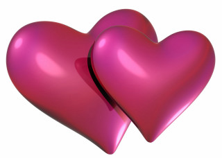 Two pink hearts image png - the other free wallpaper