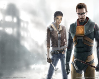 Man woman game costume gun - game art free wallpaper