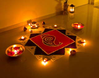 Decorated floor candles snake mosaic - bholekar srihari free wallpaper