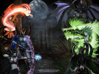 Couple people dirt dragon demon - their back free wallpaper