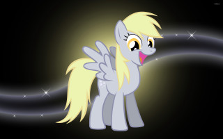 Cartoon pony light black background - free light wallpaper