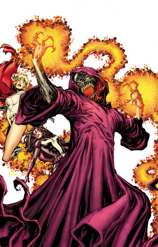 Woman purple dress demon back - altermodern free wallpaper
