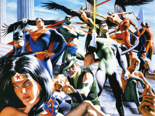 Wonder women alexross comic fire - assemblage free wallpaper