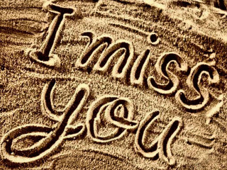 Sand sign i miss you - carles delclaux i free wallpaper
