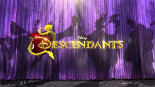 Disney descendants logo silhouette curtain - disney free wallpaper