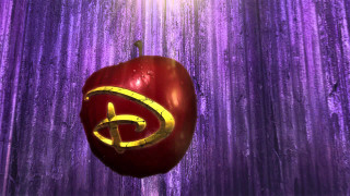 Red apple gold letter purple - a red apple free wallpaper