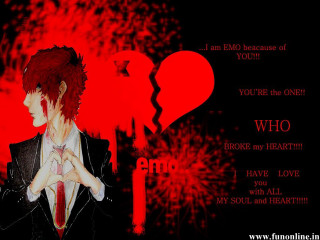 Red haired man heart blood - holding free wallpaper