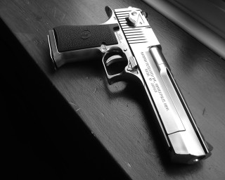 Gun table window sill chrome 2 - a window in the background free wallpaper