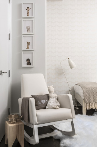 White rocking chair white room - a white door free wallpaper