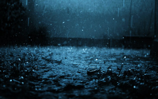 Dark room rain shower window - the floor free wallpaper