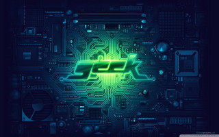 Circuit neon green blue dark 2 - neon free wallpaper