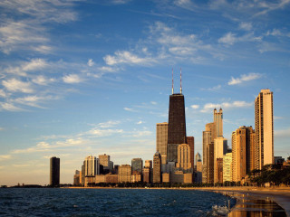 City skyline water blue sky 2 - anish kapoor free wallpaper
