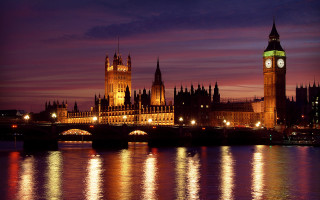 Large building clock tower river 14 - christopher wren free wallpaper