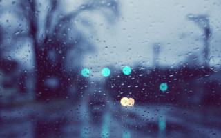 Rainy window street light trees - rainy free wallpaper