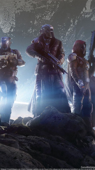Futuristic suits guns rocky surface - rocky free wallpaper