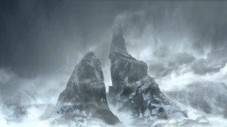 Mountain range snow covered dark - caspar david friedrich free wallpaper