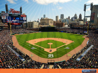 Baseball stadium crowd stands field - a large crowd of people free wallpaper