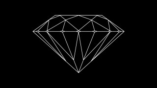 Diamond black background white outline 2 - a diamond free wallpaper