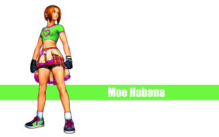 Girl short skirt green shirt - character design free wallpaper