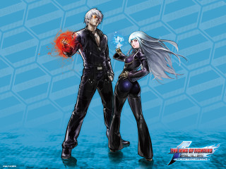 Anime couple characters blue background 4 - background free wallpaper