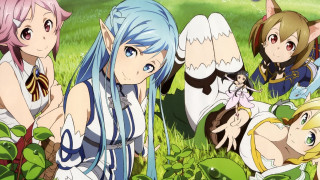 Anime girls grass elf cat - their hipss free wallpaper