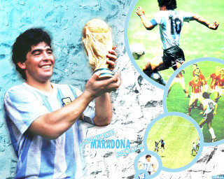 Man holding soccer ball trophy - visual art free wallpaper