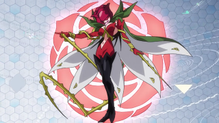Woman flower sword head hand - a circular background free wallpaper