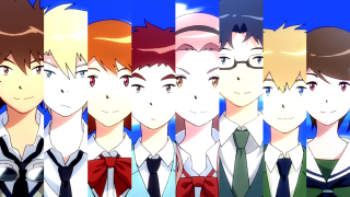 Anime boys colored hair glasses - toyism free wallpaper