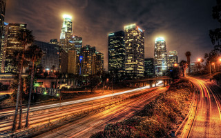 Tokyo night cityscape ferris wheel 4 - elbridge ayer burbank free wallpaper