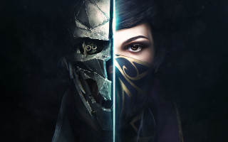 Woman mask sword hand image 2 - the side of her face free wallpaper