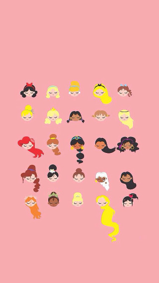 Pink background diverse people group - a minimalist painting free wallpaper