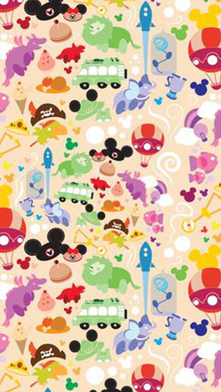 Mickey mouse cartoon pattern beige - a beige background free wallpaper