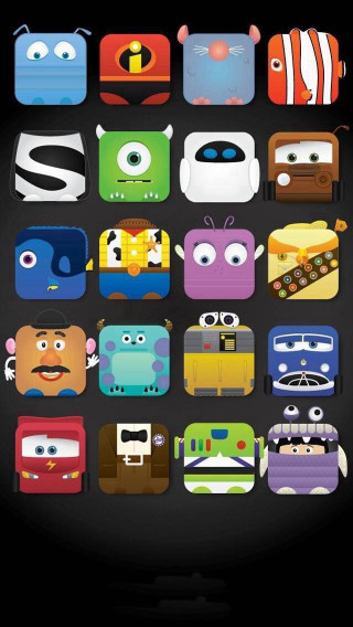 Cartoon characters black background fun - free technology wallpaper