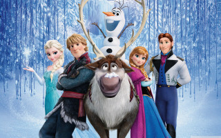 Frozen forest group people queen 3 - man free wallpaper