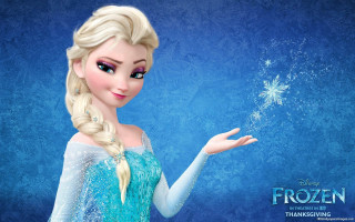 Frozen princess holding snowflake hand - a character free wallpaper