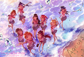 Girls bathing suits water bubbles - a group of girls free wallpaper