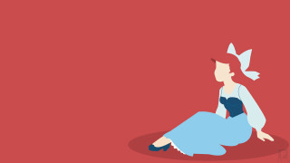 Woman sitting bow head blue - a bow free wallpaper