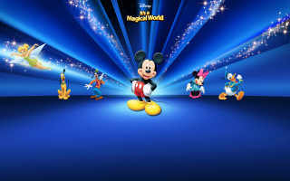 Mickey mouse wallpaper characters blue 6 - many different character free wallpaper