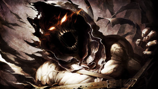 Demonic creature knife background demon - chris rahn free wallpaper