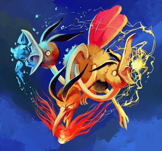 Bee fish swimming together water - the water free wallpaper