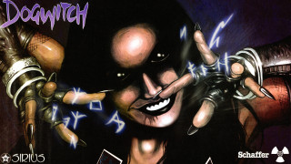 Demon with knife in both - underground comix free wallpaper
