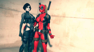 Women costumes standing room wall - costume free wallpaper