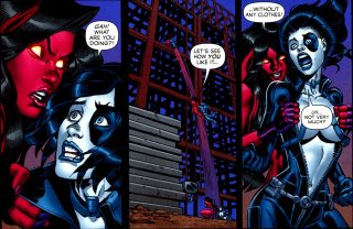 Comic women red suit demon - a red suit free wallpaper