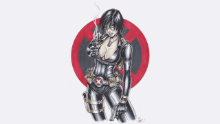 Woman gasmask gun cigarette redcircle - a cigarette free wallpaper for desktop