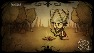 Cartoon man box head forest - his head in free wallpaper