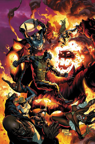 Group fire demon back people - ashcan school free wallpaper